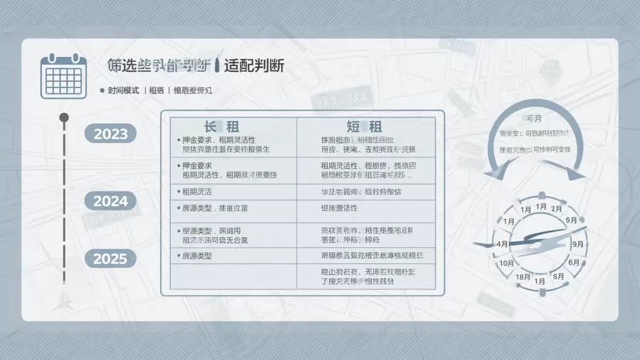 京牌长租短租资源条件筛选对比图