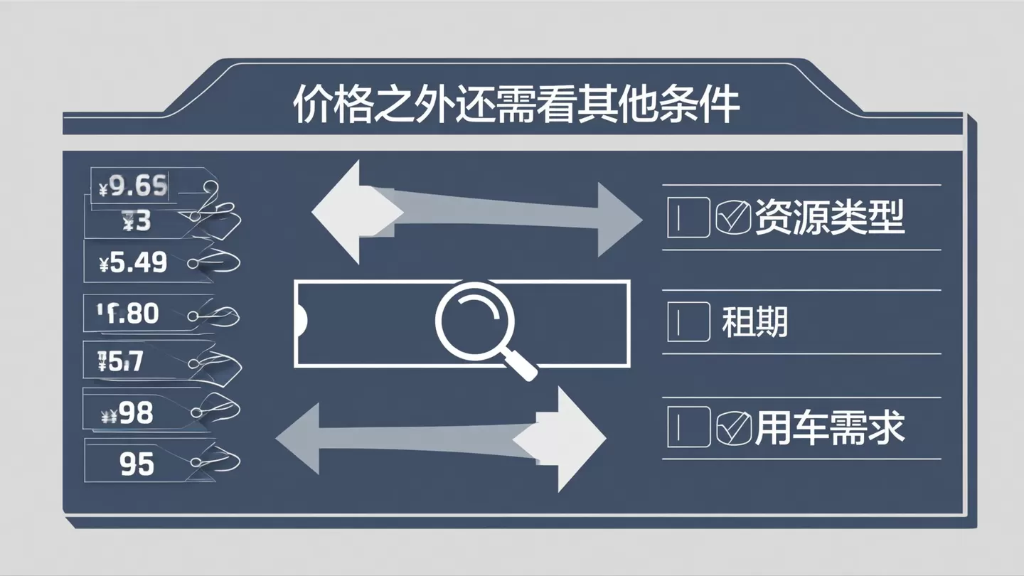 价格之外还需看资源类型和租期